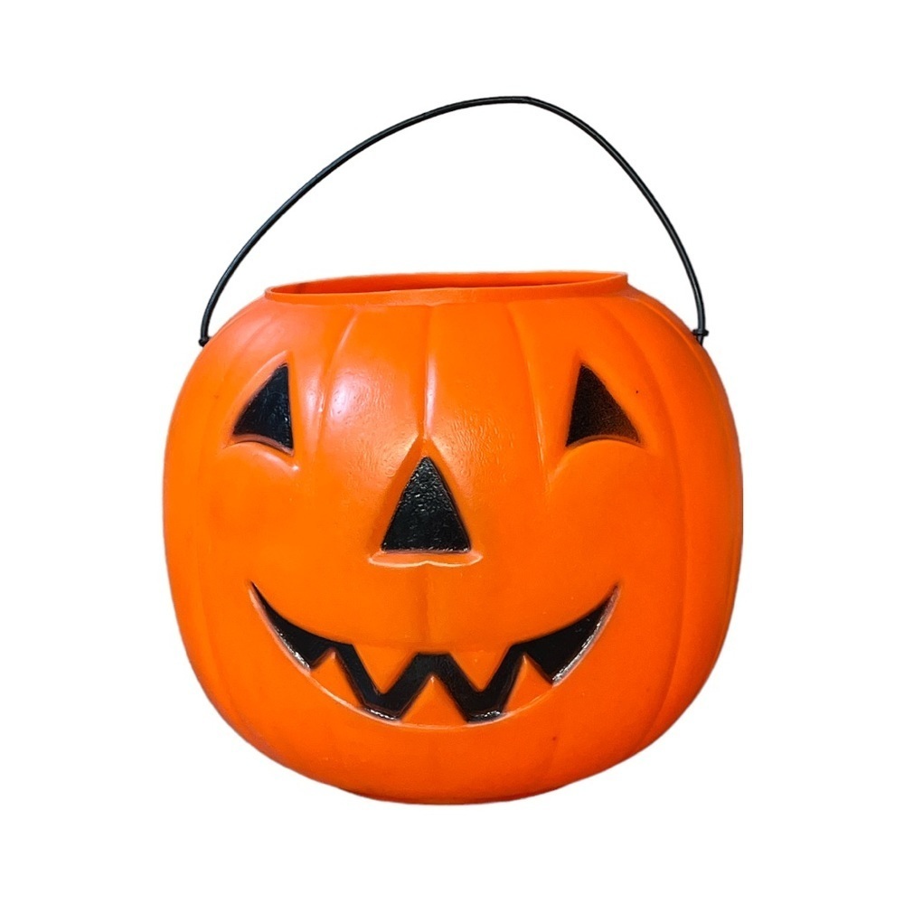 Halloween Blow Mold Norfolk General Foam Pumpkin Jack O Lantern Candy Bucket‎